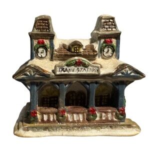 Wellington Square Collection Christmas Train Station Cottagecore Holiday Decor